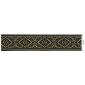 655377-100 CINTA JACQUARD RAYAN 33 MM. POLIESTER 100% NEGRO/DORADO Venta en piezas de 7.00 M