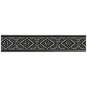 655377-101 CINTA JACQUARD RAYAN 33 MM. POLIESTER 100% NEGRO/PLATA Venta en piezas de 7.00 M