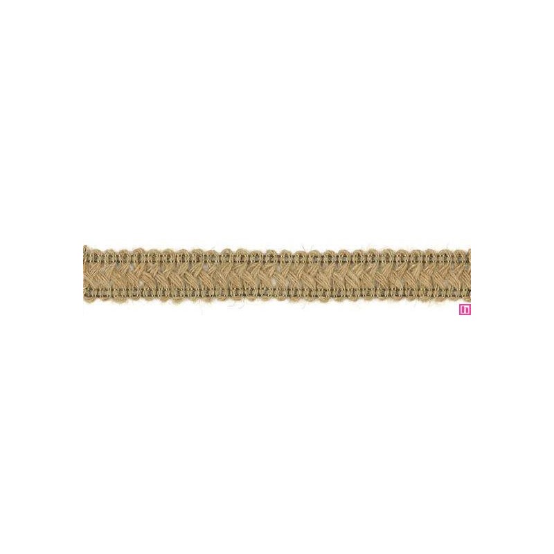 6630 GALON YUTE LEIRE 20 MM ALGODON 100% YUTE 95%-ACRILICO 5% CRUDO Venta en piezas de 25.00 M
