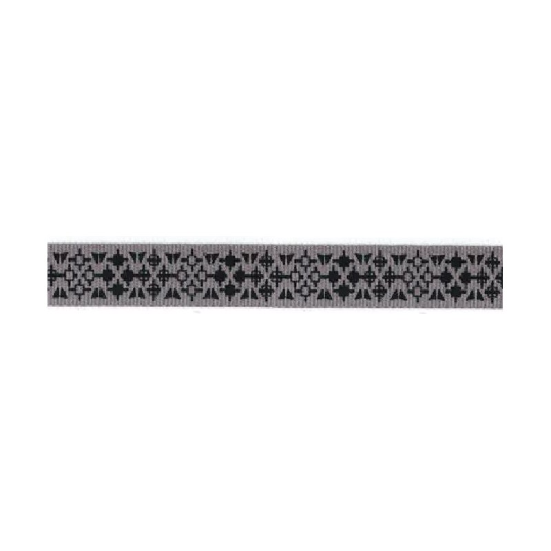 6665-24-15 CINTA ESTAMPADA 24 MM. POLIESTER 100% GRIS Venta en piezas de 20.00 M