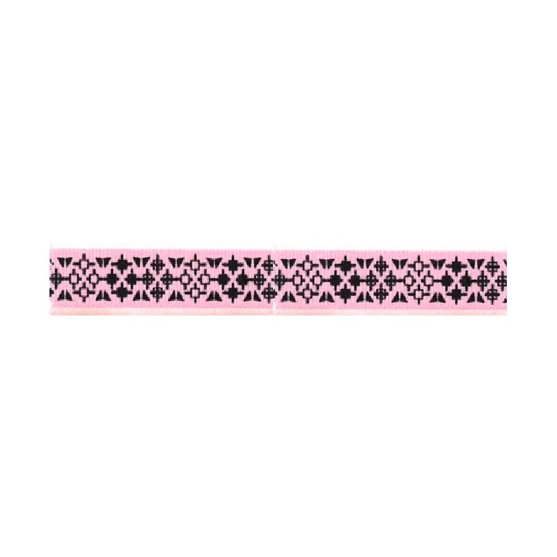 6665-24-160 CINTA ESTAMPADA 24 MM. POLIESTER 100% ROSA Venta en piezas de 20.00 M