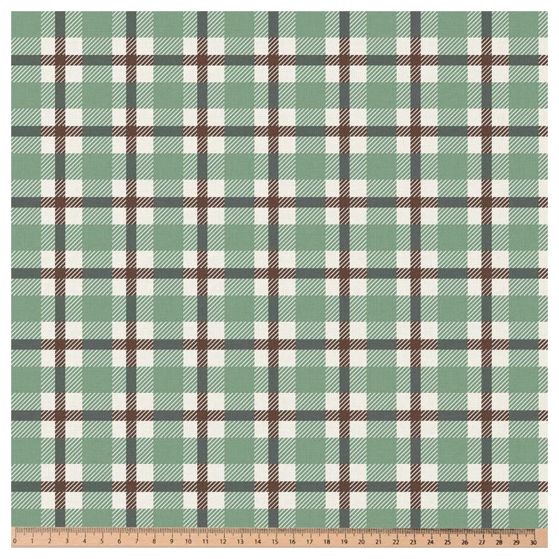66804 TEJIDO ESTAMPADO ODESSA (02) 1.50 M. 115 GR/M2. ALGODON 100% VERDE Venta en piezas de 10.00 M
