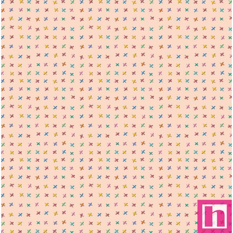 66936 PATCH. AMERICANO SEW PRETTY (11) 110 CM. ALGODON 100% ROSA Venta en piezas de 7.00 M