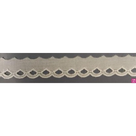 67148 REMATE BATISTA DAILA 12 MM. ALGODON 100% BLANCO Venta en piezas de 13.80 M