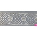 67159 ENTREDOS TUL BORDADO HELINA 43 MM. POLIESTER 100% MARFIL Venta en piezas de 13.00 M