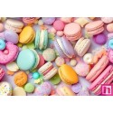 67495 PERCALE ESTAMPADO 3D MACARONS (01) 1.50 M. 115 GR/M2. ALGODON 100% MULTI Venta en piezas de 10.00 M