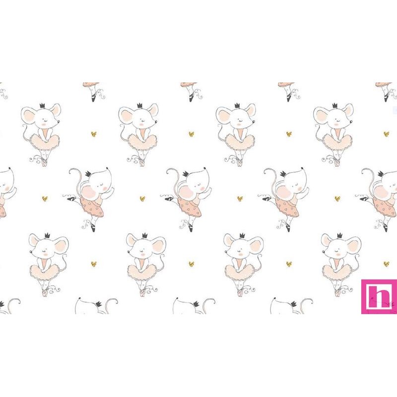 67504 PERCALE ESTAMPADO AVIVA (01) 1.50 M. 115 GR/M2. ALGODON 100% BLANCO Venta en piezas de 10.00 M