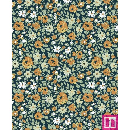67509 TEJIDO ESTAMPADO ADEMAR (01) 1.40 M. 110 GR/M2. ALGODON 100% VERDE Venta en piezas de 10.00 M