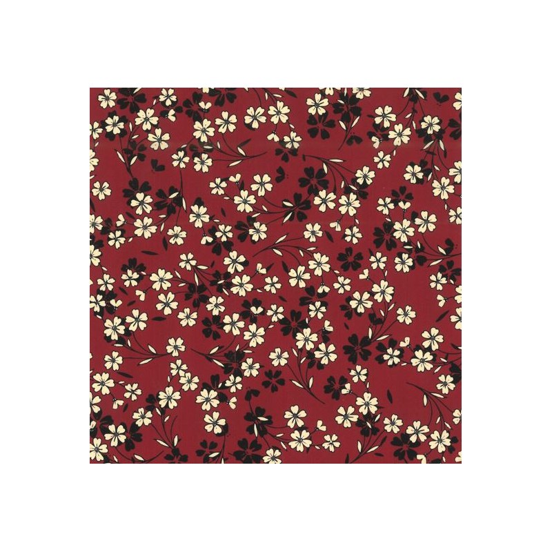 68082 TEJIDO ESTAMPADO MOGAN (01) 1.40 M. 110 GR/M2. ALGODON 100% GRANATE Venta en piezas de 10.00 M