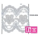 725320-0034 GALON TUL BORDADO NALISA 70 MM NYLON 50%-ALGODON 50% GRIS Venta en piezas de 17.50 M