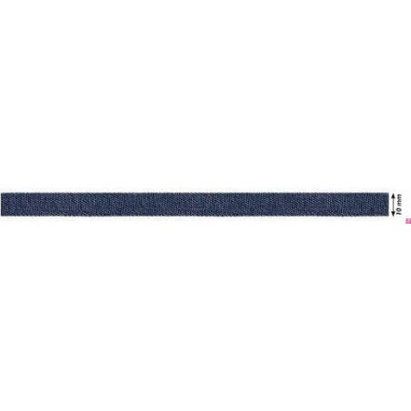 814223-10-20 CINTA VAQUERA MAKENA 10 MM. POLIESTER 100% DENIM MARINO Venta en piezas de 26.70 M