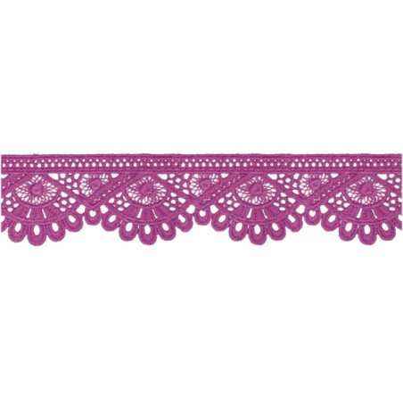 908248-07 PUNTILLA GUIPUR FANTASIA DEVA 42 MM. POLIESTER 100% VIOLETA Venta en piezas de 9.10 M