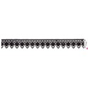 908251-0002 GALON GUIPUR FANTASIA AICHA 17 MM. POLIESTER + POLIETILENO NEGRO Venta en piezas de 13.70 M