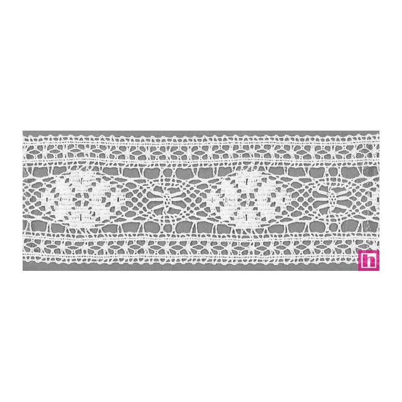 9294-0 ENTREDOS BOLILLO ZEZA 55 MM. ALGODON 100% BLANCO Venta en piezas de 25.00 M