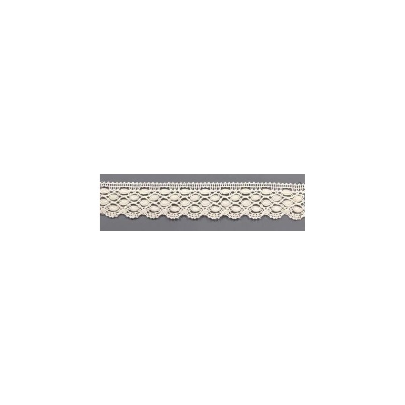 9325-101 PUNTILLA BOLILLO ENELDO 25 MM. ALGODON 100% NATURAL Venta en piezas de 25.00 M