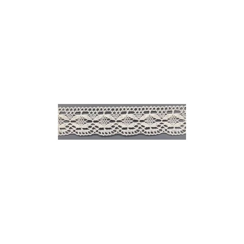 9329-000 PUNTILLA BOLILLO DAIKON 30 MM. ALGODON 100% BLANCO Venta en piezas de 25.00 M