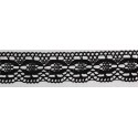 9329-004 PUNTILLA BOLILLO DAIKON 30 MM. ALGODON 100% NEGRO Venta en piezas de 25.00 M