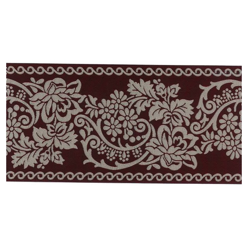 9356-100-1 TAPACOSTURAS JACQUARD 100 MM. POLIESTER 100% GRANATE Venta en piezas de 12.50 M