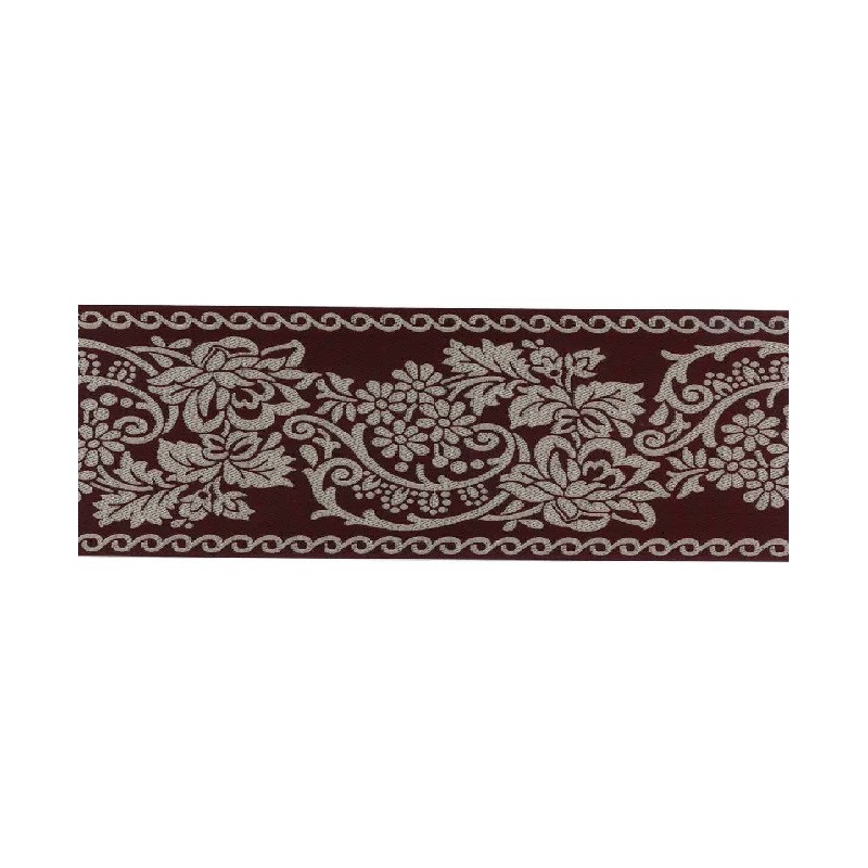 9356-50-1 TAPACOSTURAS JACQUARD 50 MM. POLIESTER 100% GRANATE Venta en piezas de 25.00 M