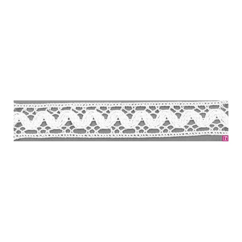 9483-0 ENTREDOS BOLILLO NADIR 25 MM. ALGODON 100% BLANCO Venta en piezas de 25.00 M