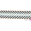 9555-40-2 CINTA JACQUARD 40 MM DANETTE ALGODON 100% NATURAL/AZUL Venta en piezas de 25.00 M