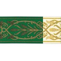 9579-2 TAPACOSTURAS JACQUARD 90 MM. POLIESTER-LUREX MARFIL/DORADO Venta en piezas de 15.00 M