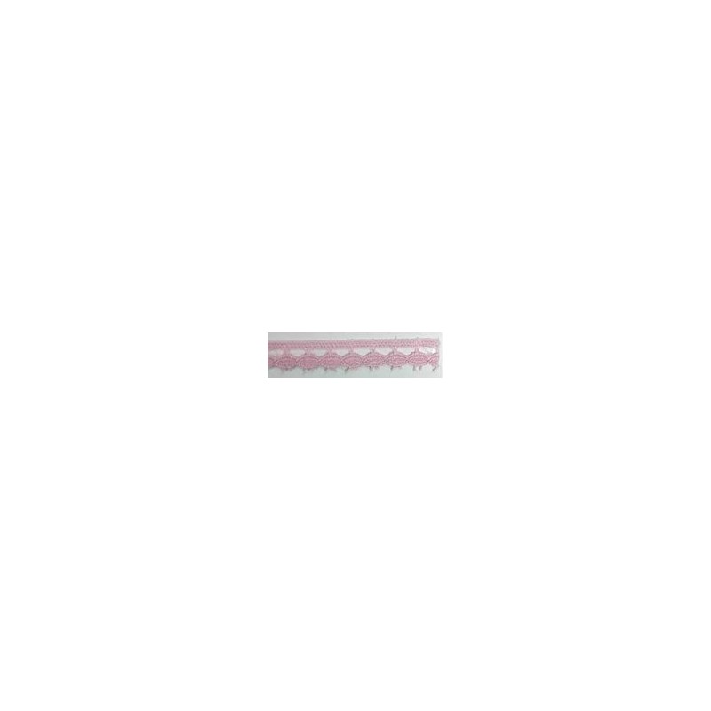 9626-036 PUNTILLA BOLILLO PAULINA 15 MM. POLIESTER 100% ROSA Venta en piezas de 25.00 M