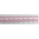 9626-036 PUNTILLA BOLILLO PAULINA 15 MM. POLIESTER 100% ROSA Venta en piezas de 25.00 M