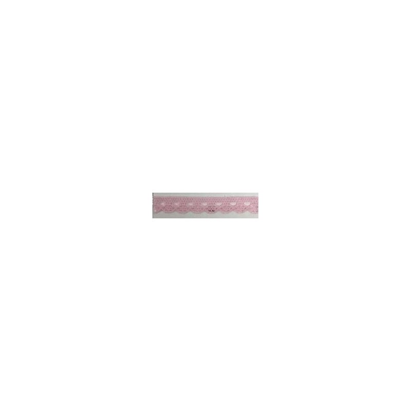 9627-036 PUNTILLA BOLILLO CASSIA 10 MM. POLIESTER 100% ROSA Venta en piezas de 25.00 M