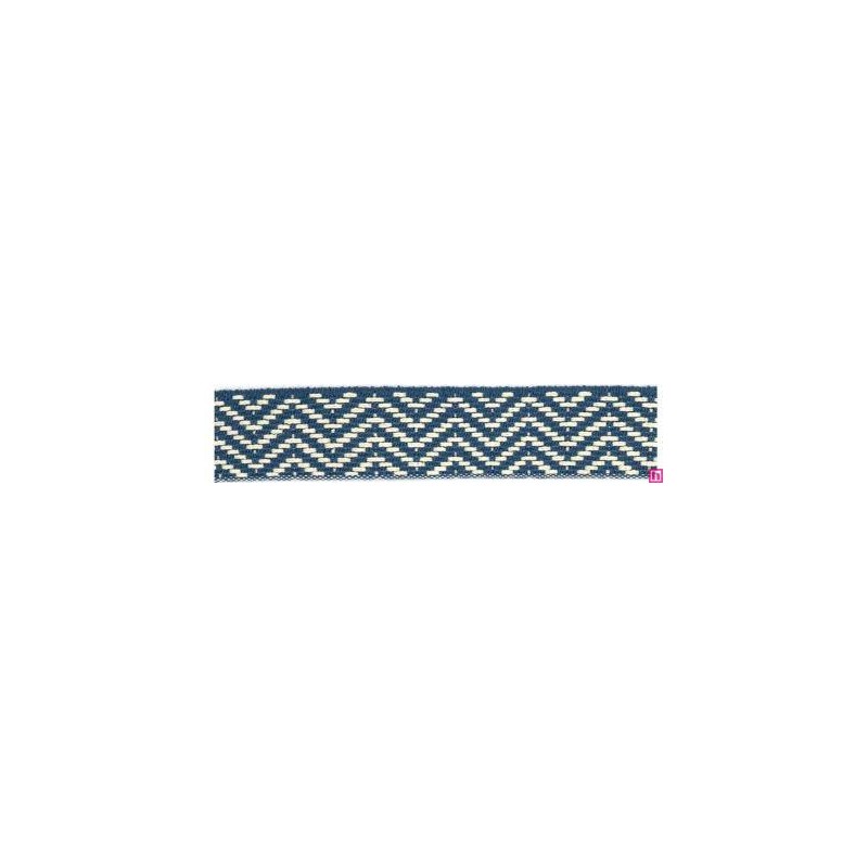 9637-30-305 CINTA JACQUARD 30 MM ADAN ACRILICO 50%-ALGODON 45%-PA. 5% AZUL Venta en piezas de 12.50 M