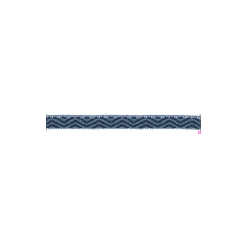 9656-15-0531 CINTA JACQUARD LIMBER 15 MM. ACRILICO 95%-ALGODON 3%-PA 2% AZUL Venta en piezas de 12.50 M