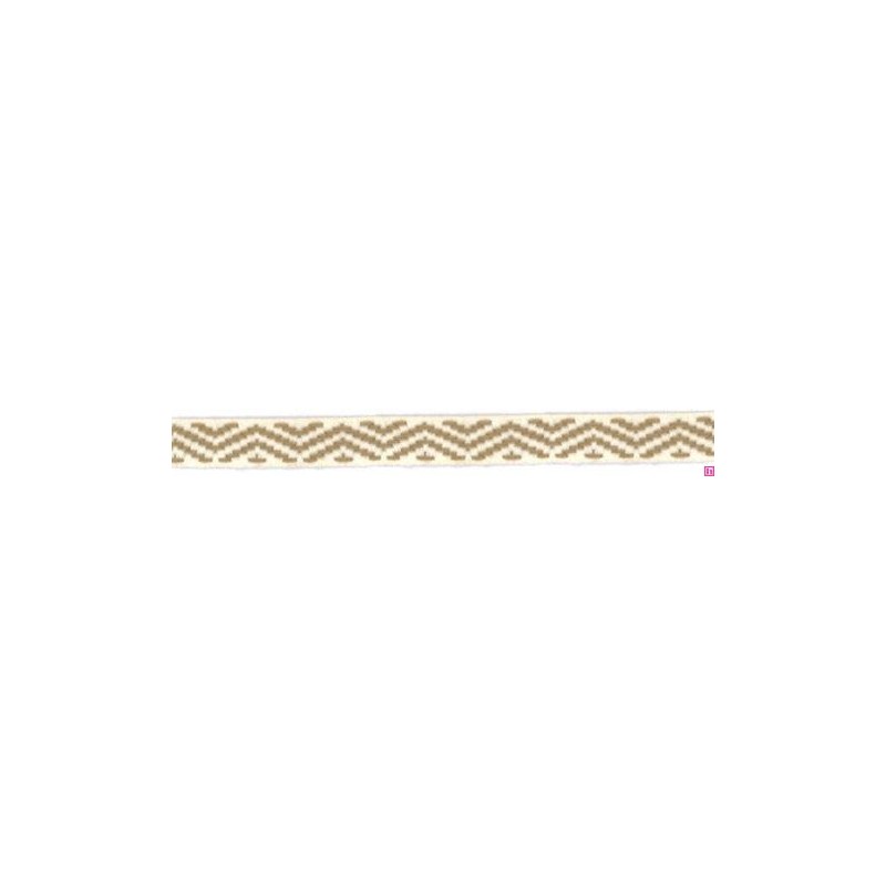 9656-15-9390 CINTA JACQUARD LIMBER 15 MM. ACRILICO 95%-ALGODON 3%-PA 2% NATURAL Venta en piezas de 12.50 M