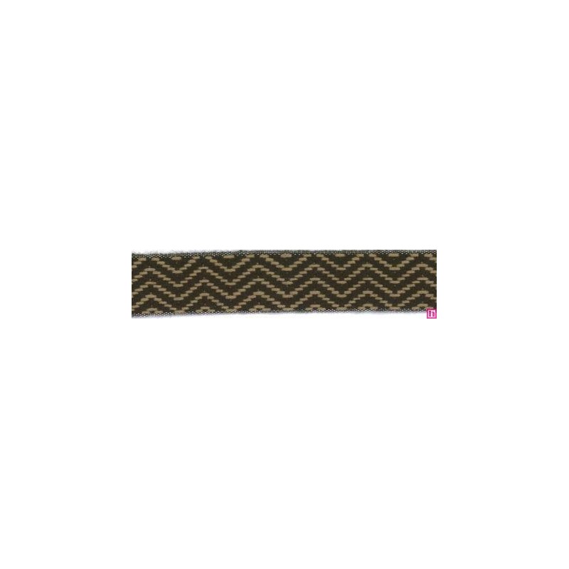9656-30-7490 CINTA JACQUARD LIMBER 30 MM. ACRILICO 95%-ALGODON 3%-PA 2% MUSGO Venta en piezas de 12.50 M