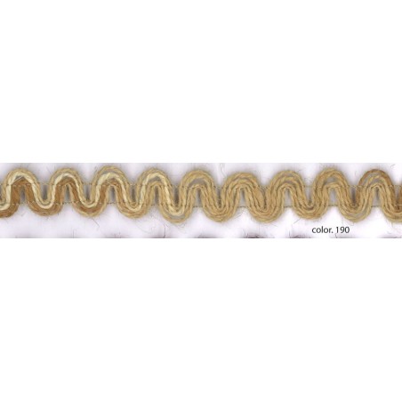 9701-20-190 GALON FANTASIA VILMARK 20 MM. YUTE 95%-ACRILICO 5% BEIG Venta en piezas de 12.50 M