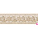 981254-0003 GALON FANTASIA ADONIS 45 MM. POLIESTER+PET MARFIL/DORADO Venta en piezas de 9.30 M