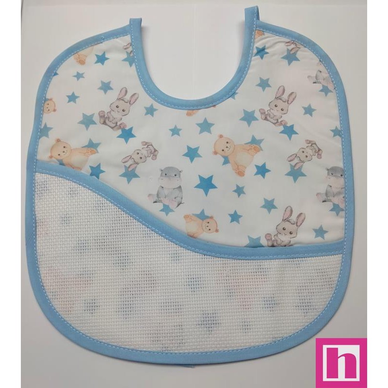 983489-021 BABERO ESTAMPADO+PANAMA ROXA 24X30 POLIESTER 60%-ALGODON 40% AZUL/VIVO AZUL Venta en piezas de 3.00 U