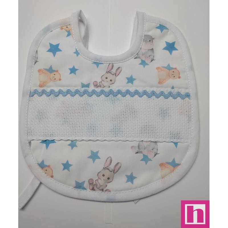 983492-001 BABERO ESTAMPADO+PANAMA JULIA 20X20 POLIESTER 60%-ALGODON 40% AZUL/VIVO BLANCO Venta en piezas de 3.00 U