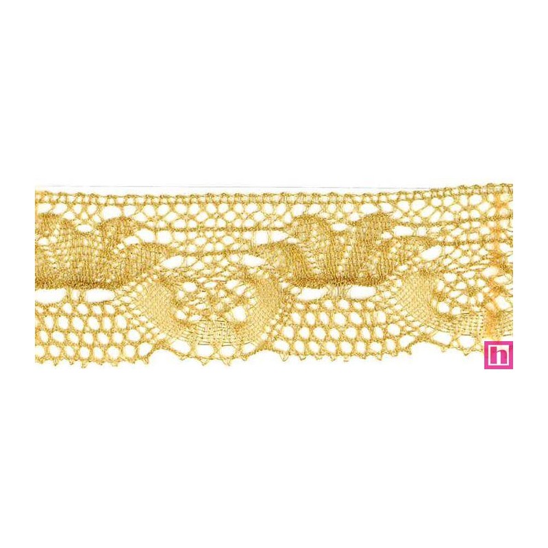9914-95 PUNTILLA BOLILLO 55 MM MALIA METALOPLASTICO 100% ORO Venta en piezas de 25.00 M