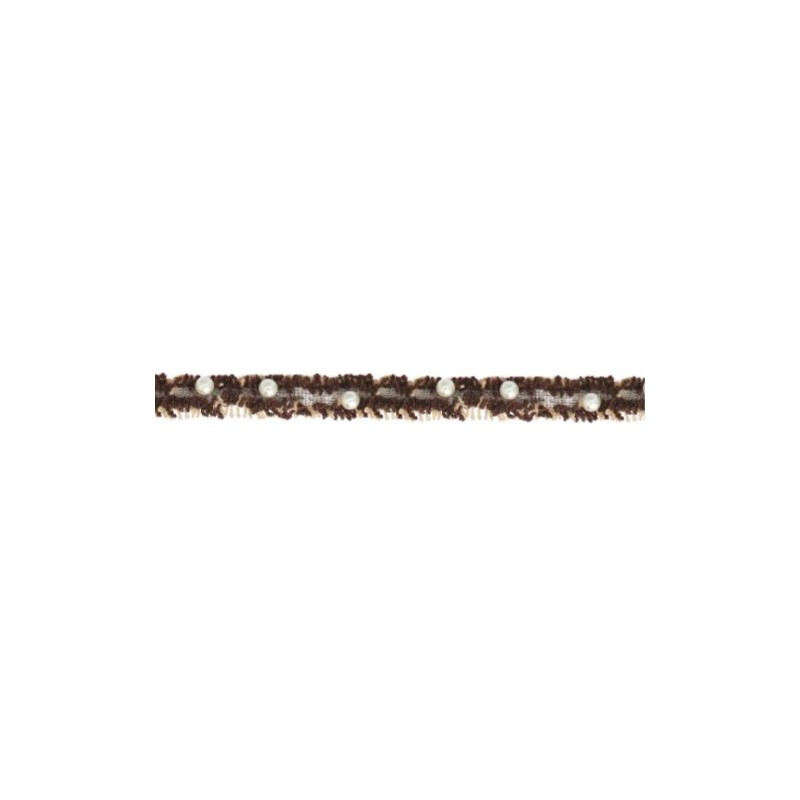 994105-0024 CINTA FANTASIA PERLA BAHAN 15 MM. POLIESTER 100% BEIG Venta en piezas de 20.00 M