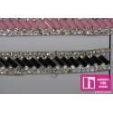 CH1581 NEGRO DRIMO GALON FANTASIA TERMO-ADHESIVO 10 MM. METALIZADO NEGRO Venta en piezas de 4.50 M