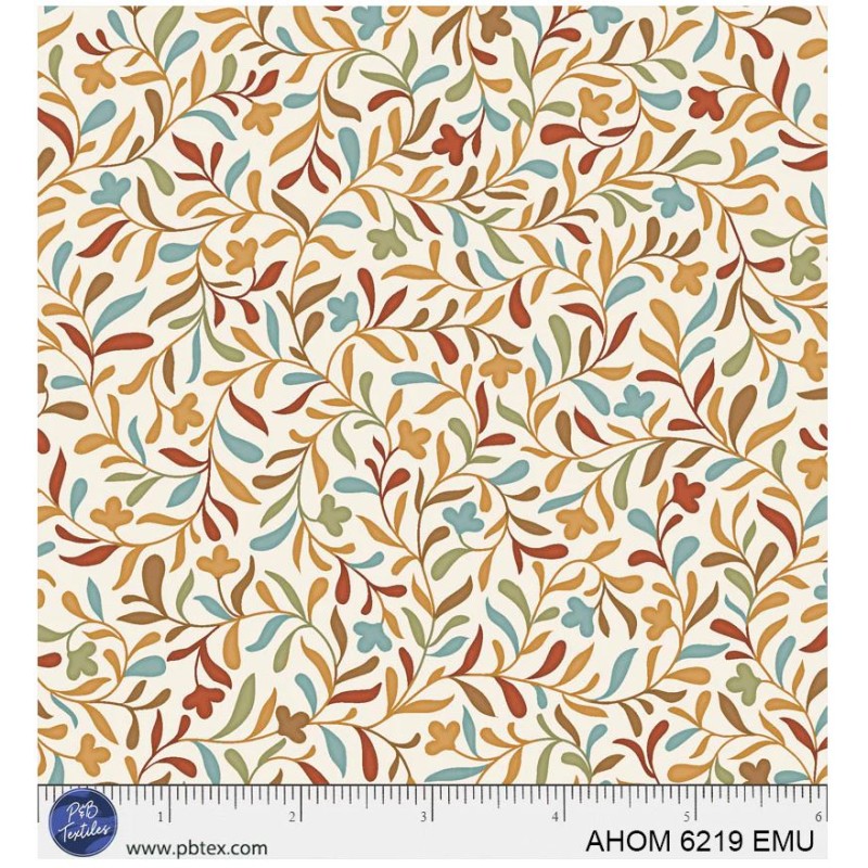 P121-AHOM6219EMU PATCH. AMERICANO AUTUMN HOMESTEAD (13) 110 CM. ALGODON 100% CREMA/MULTI Venta en piezas de 7.00 M