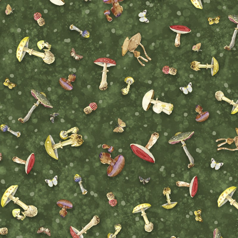 P121-FFLO6335G PATCH. AMERICANO FOREST FLOOR (10) 110 CM. ALGODON 100% VERDE Venta en piezas de 7.00 M