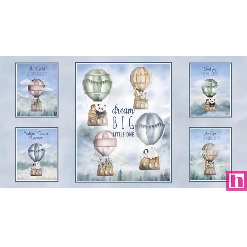 P121-LGOA5933PA PATCH. AMERICANO LETS GO ON ADVENTURE (03) PANEL 60X110 CM. ALGODON 100% MULTI Venta en piezas de 13.72 M