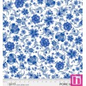 P121-PORC5503WB PATCH. AMERICANO PORCELAINA (01) 110 CM. ALGODON 100% BLANCO/AZUL Venta en piezas de 7.00 M