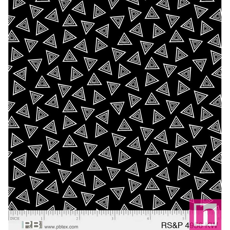 P121-RSPE-4956-KW PATCH. AMERICANO PB BASICS-D (11) 110 CM. ALGODON 100% NEGRO/BLANCO Venta en piezas de 7.00 M