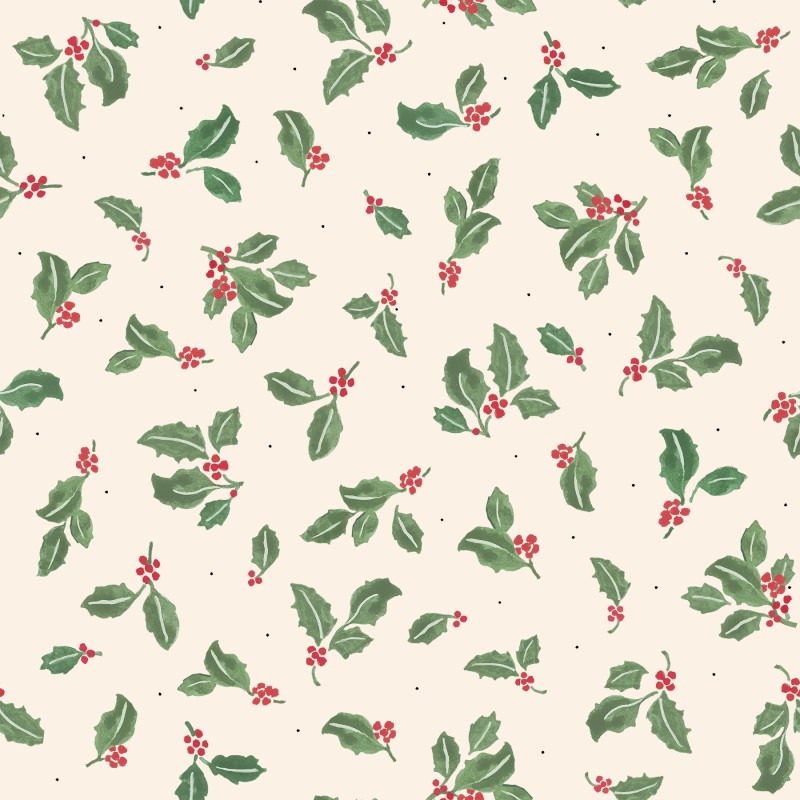 P121-TTSE6174E PATCH. AMERICANO TIS THE SEASON (03) 110 CM. ALGODON 100% CREMA/VERDE Venta en piezas de 7.00 M
