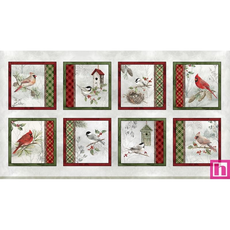 P121-WISO6229PA PATCH. AMERICANO WINTER SONG (03) PANEL 60X110 CM. ALGODON 100% NIEVE/MULTI Venta en piezas de 7.00 M