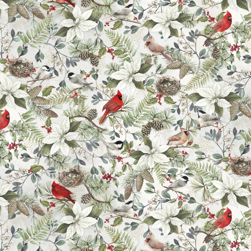 P121-WISO6231MU PATCH. AMERICANO WINTER SONG (04) 110 CM. ALGODON 100% BLANCO/MULTI Venta en piezas de 7.00 M