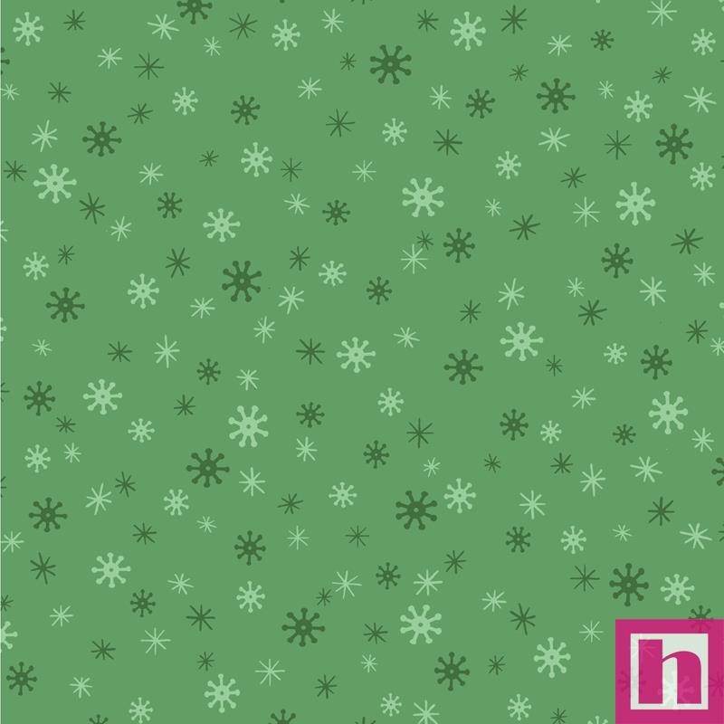 P121-WWWO 5012G PATCH. AMERICANO WHEELING WINTER WONDERLAND (09) 110 CM. ALGODON 100% VERDE Venta en piezas de 7.00 M