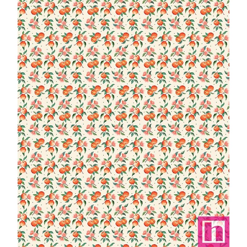 P133-15326-07 PATCH. AMERICANO PEACHES&CREAM (01) 110 CM. ALGODON 100% CREMA Venta en piezas de 6.90 M
